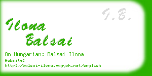 ilona balsai business card